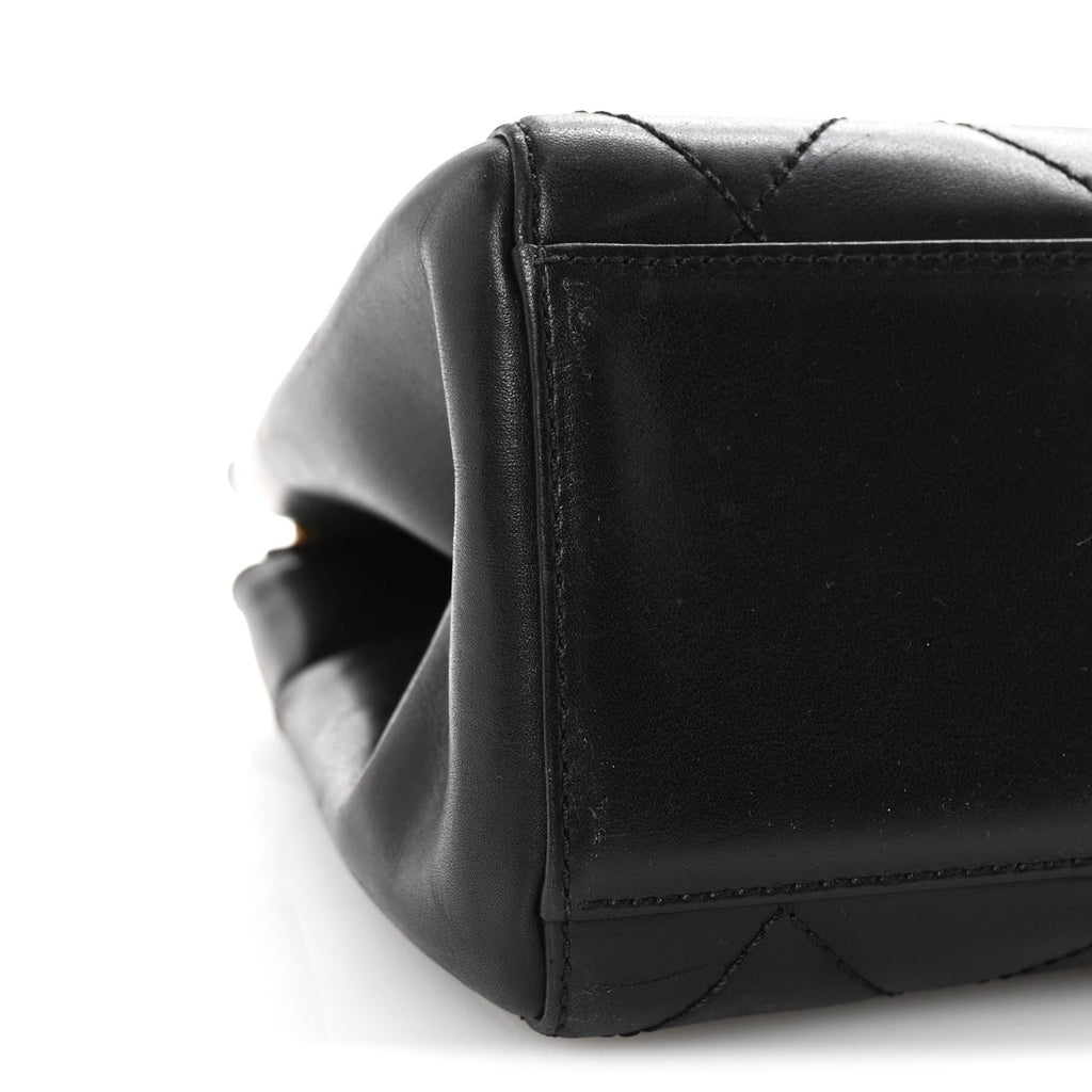 Lambskin Bekko Chain Large Shoulder Bag Black