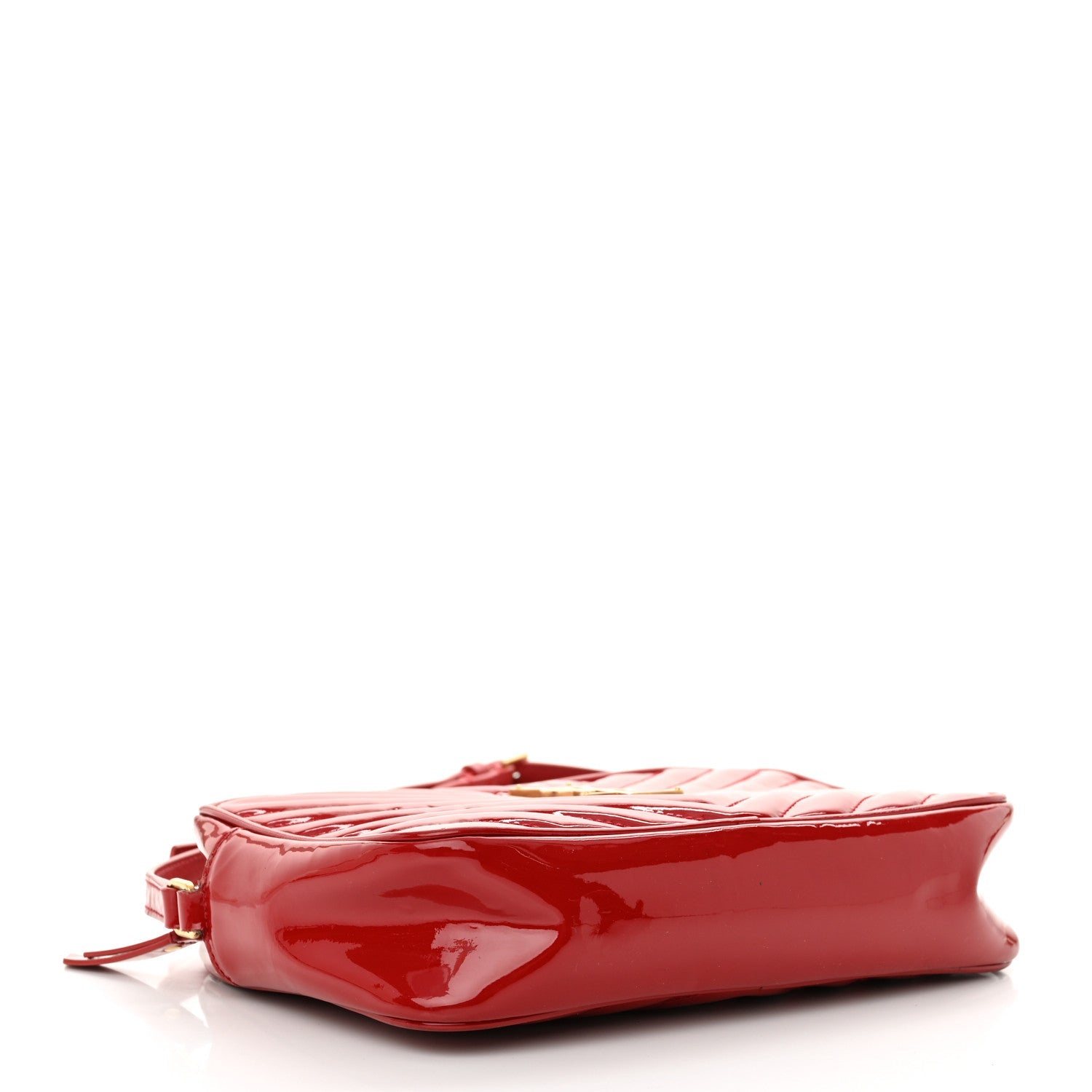 Patent Calfskin Matelasse Monogram Lou Camera Bag Red