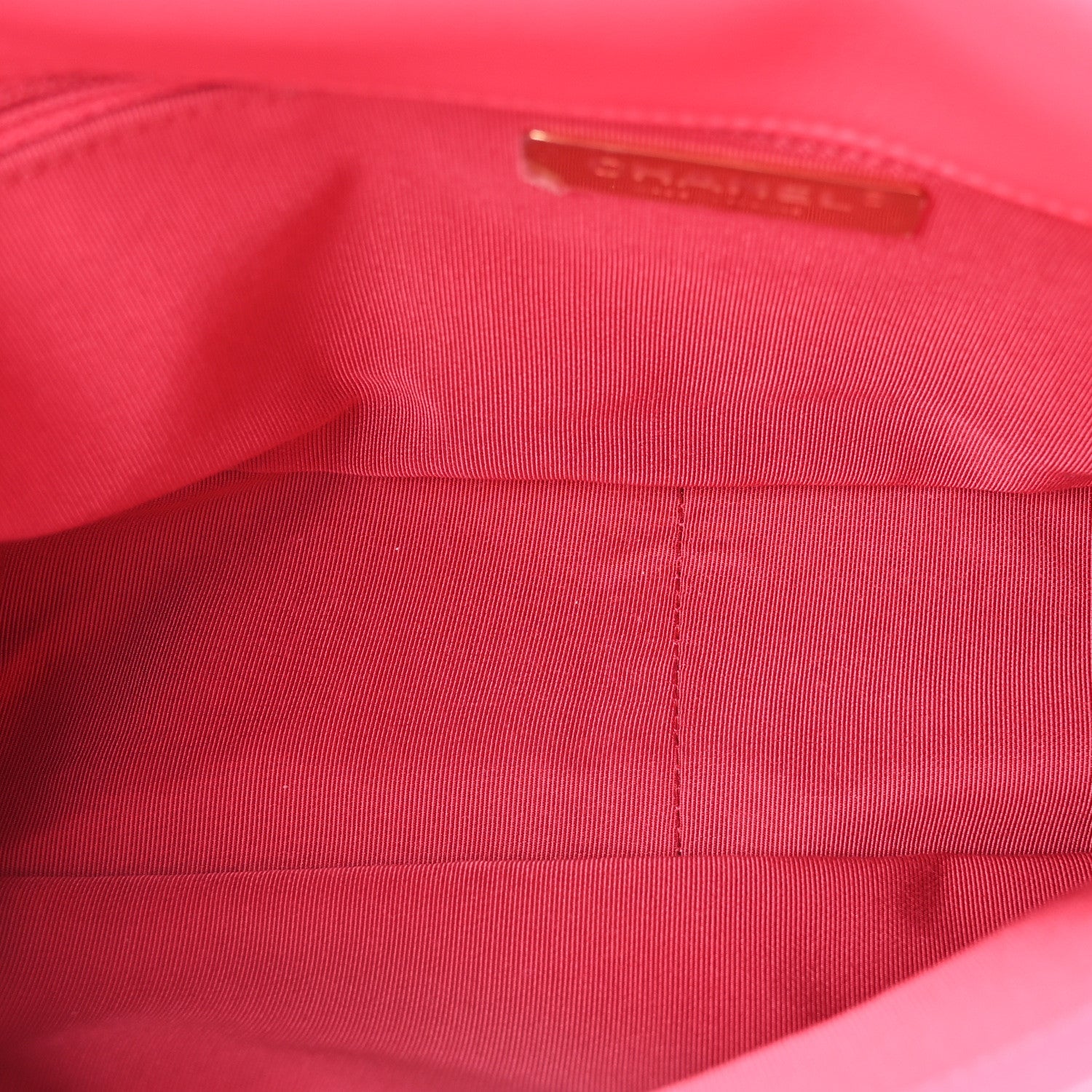 Lambskin Quilted Large Chanel 19 Flap Dark Pink