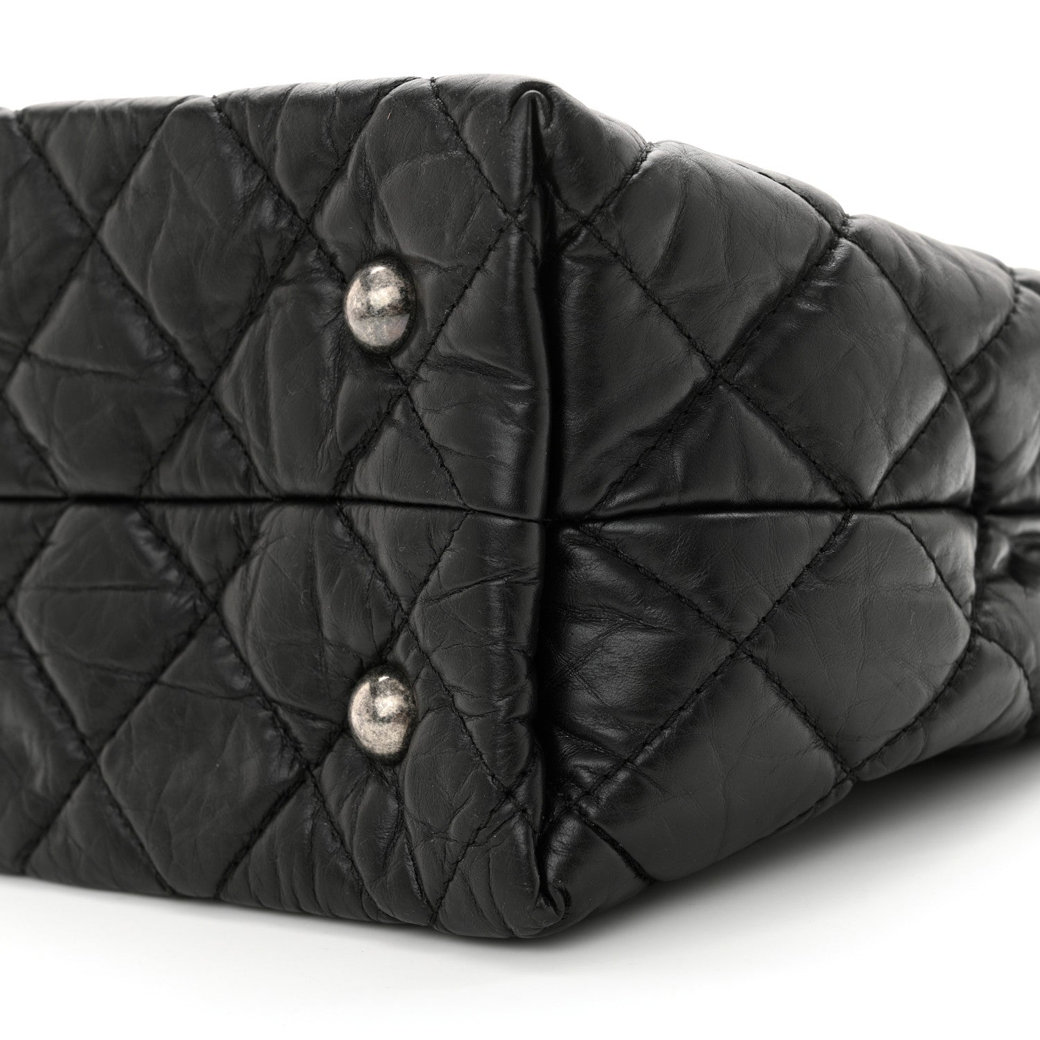 Aged Calfskin Quilted Reissue 2.55 Tote Black