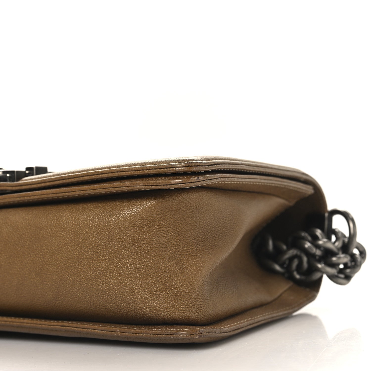 Caviar Quilted Medium Boy Flap Dark Gold