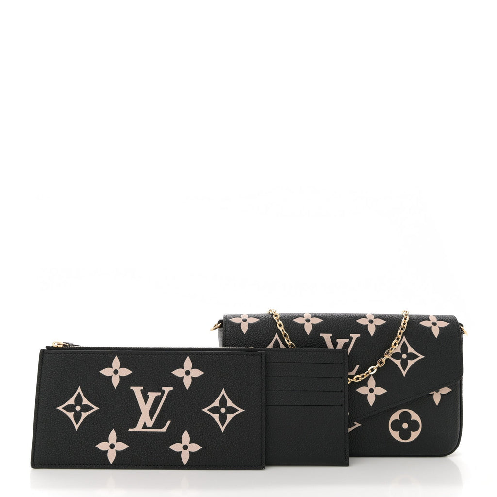 Empreinte Monogram Giant Felicie Pochette Black Beige