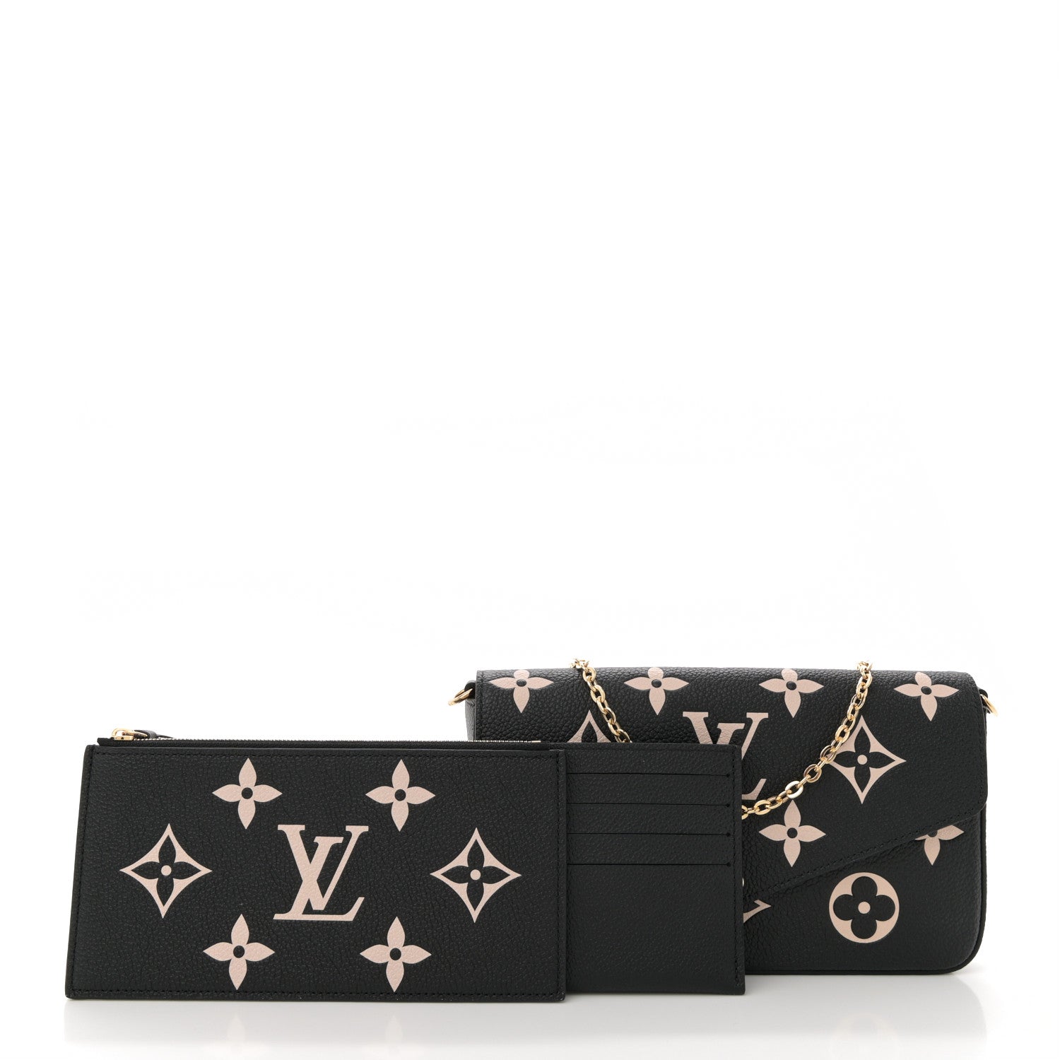 Empreinte Monogram Giant Felicie Pochette Black Beige