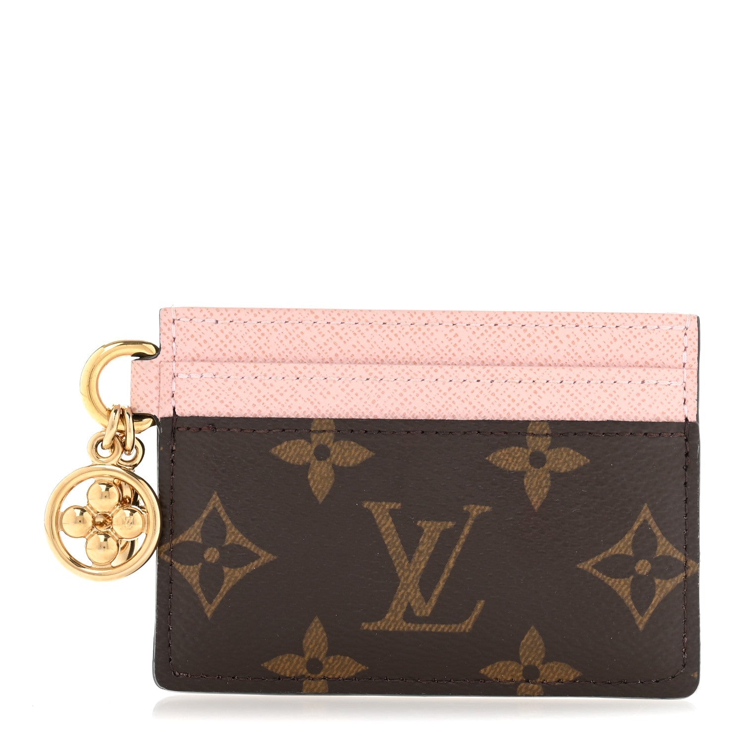Monogram LV Charms  Holder Rose Ballerine