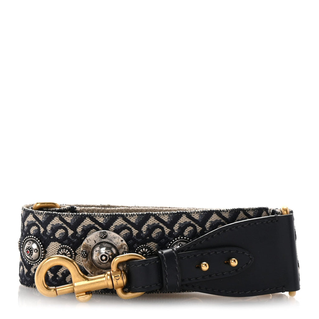 Oblique Studded Shoulder Strap Blue