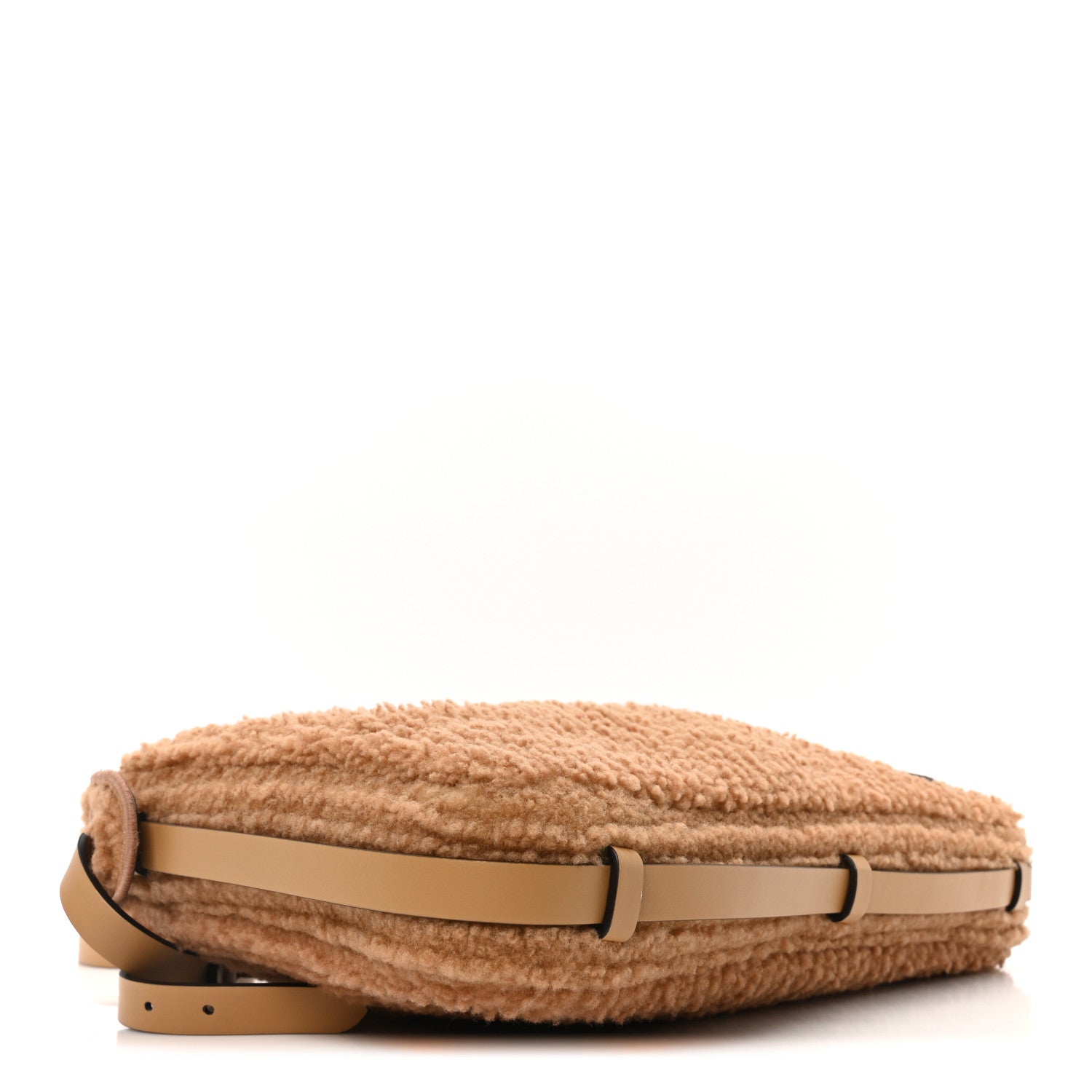 Shearling Vitello Medium Simply Fendi Shoulder Bag Miele Scuro