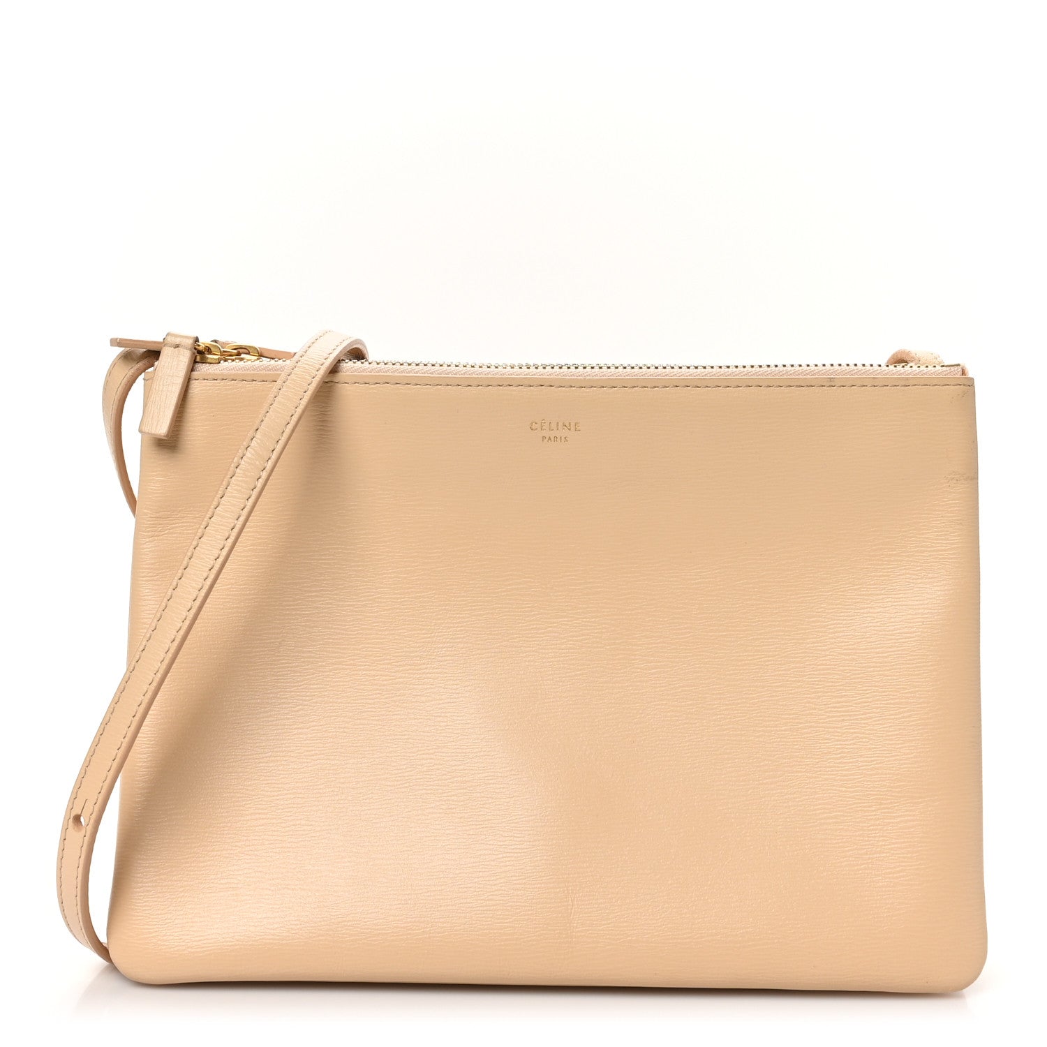 Liege Calfskin Large Trio Crossbody Bag Nude
