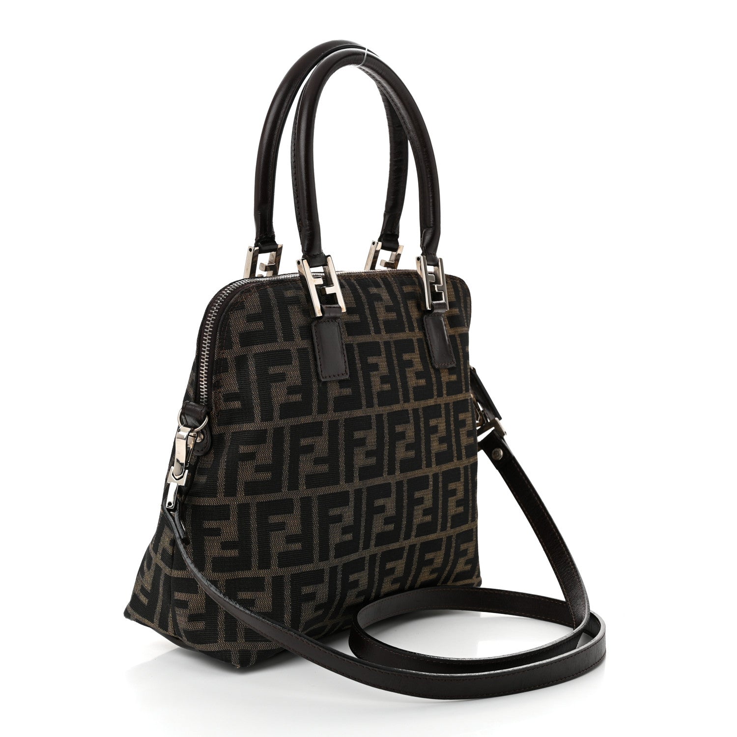 Zucca Top Handle Shoulder Bag Tote Tobacco