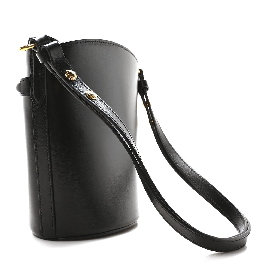 Palmellato Calfskin Small Whitney Bucket Bag Black
