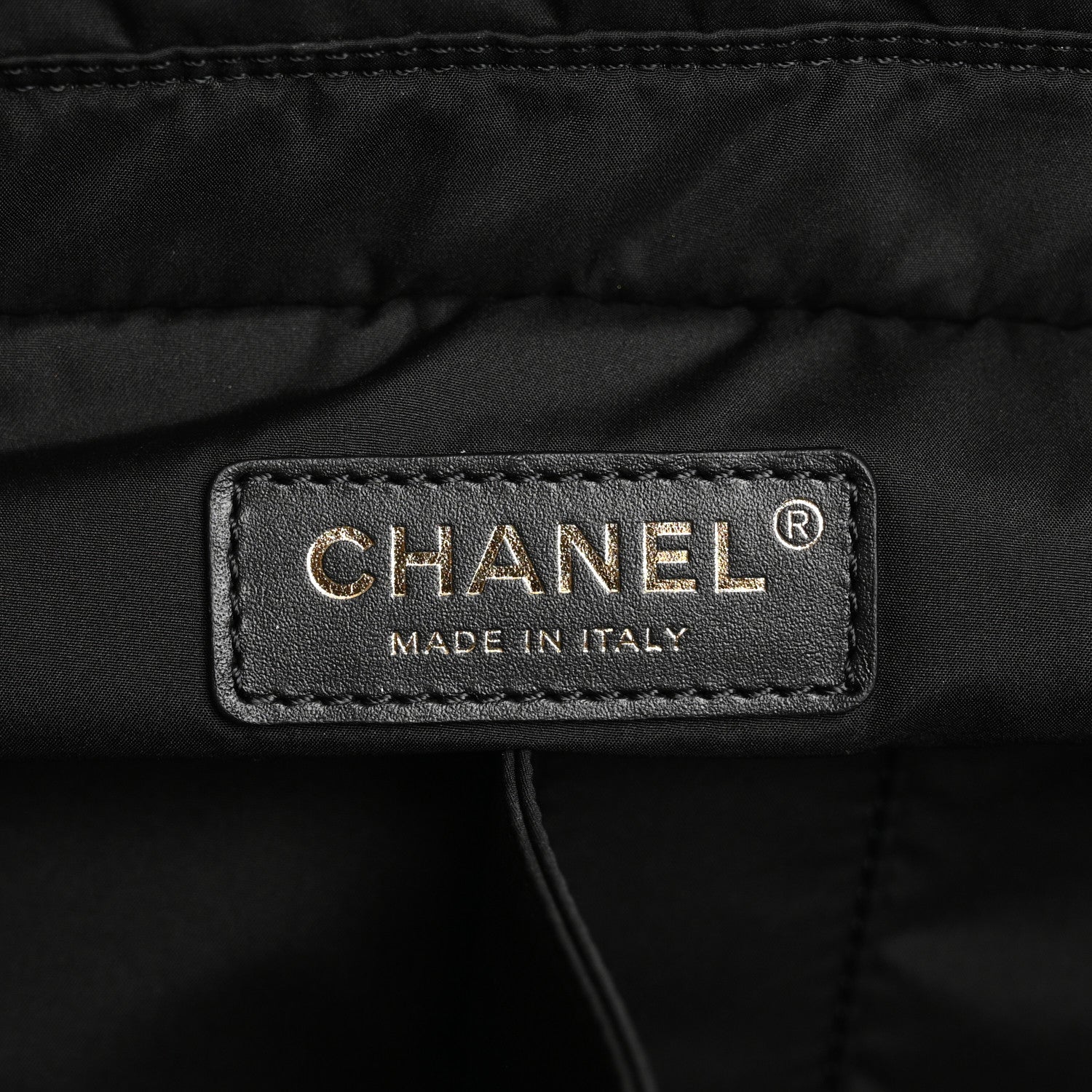 Shiny Grained Calfskin Quilted Large Travel Bowling Bag Black