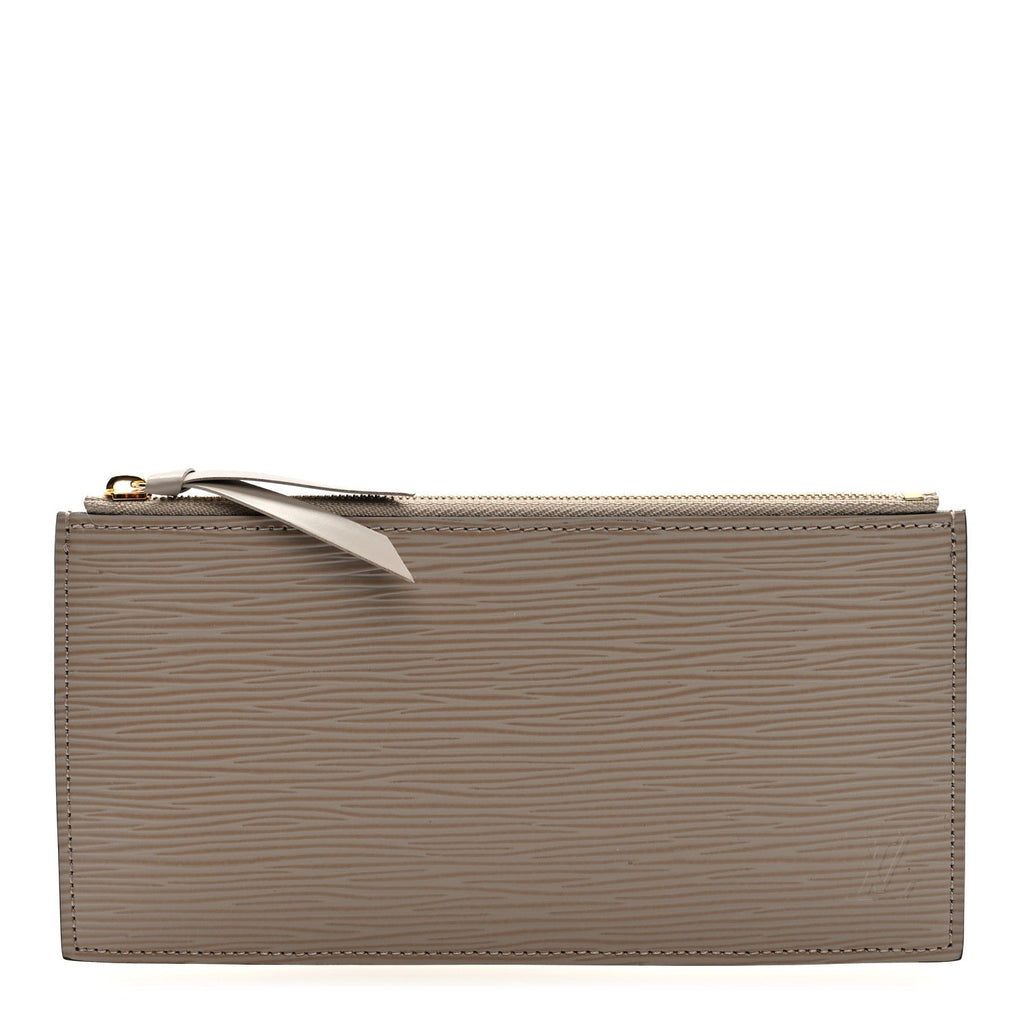 Epi Felicie Chain Wallet Zippered Insert Galet