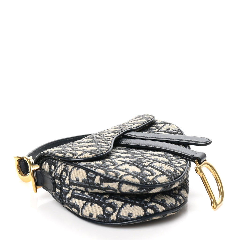 Oblique Mini Saddle Bag Blue