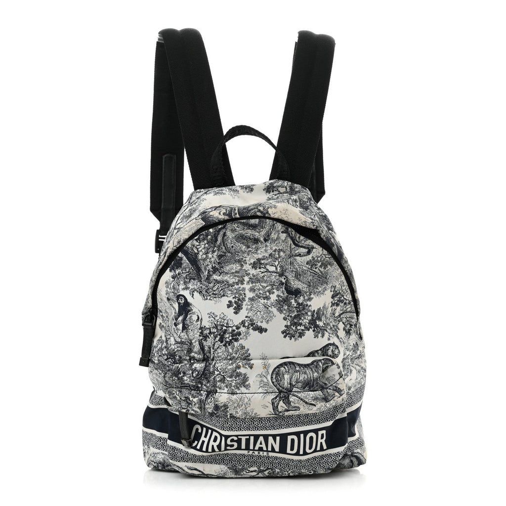 Nylon Technical Fabric Toile De Jouy Small Diortravel Backpack Blue