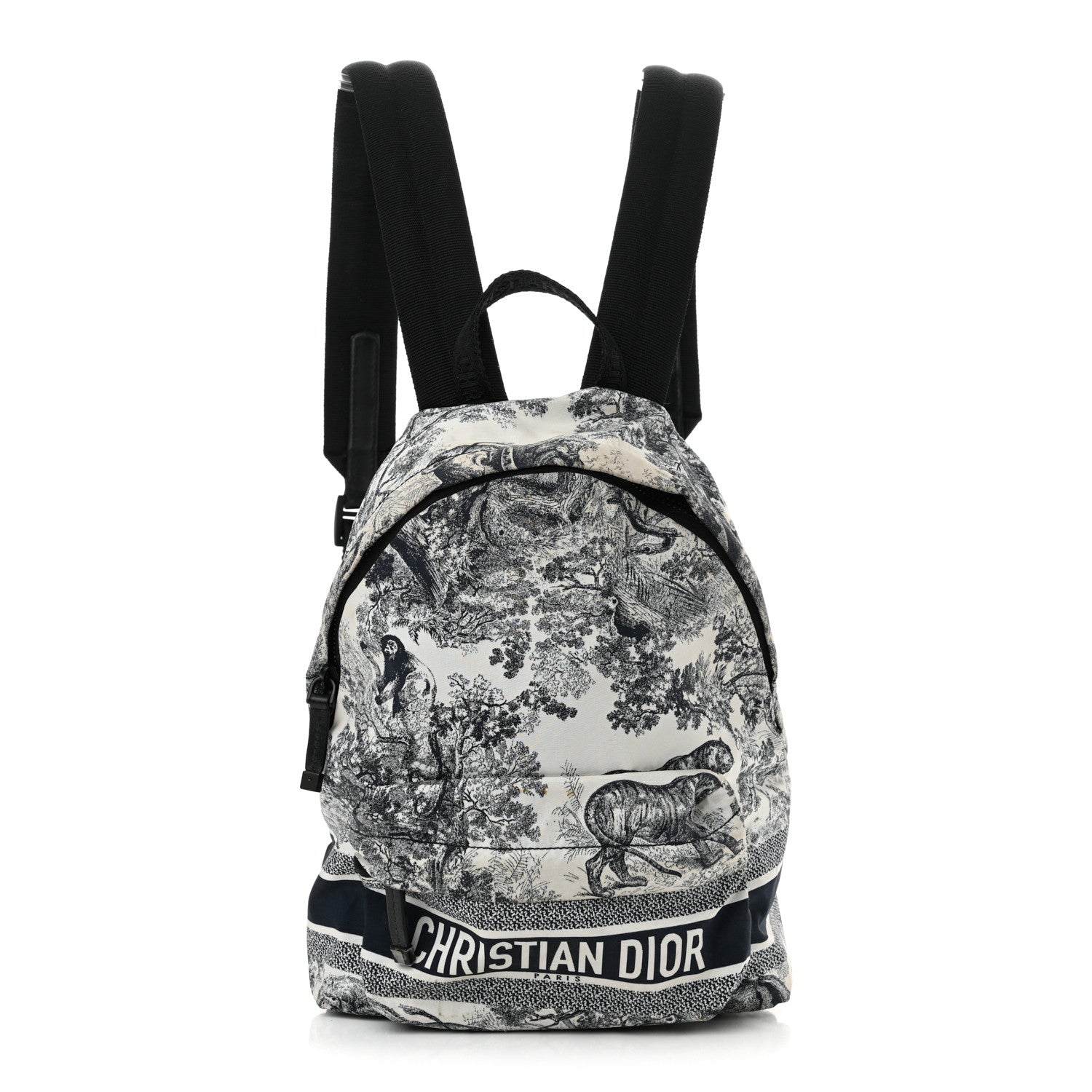 Nylon Technical Fabric Toile De Jouy Small Diortravel Backpack Blue