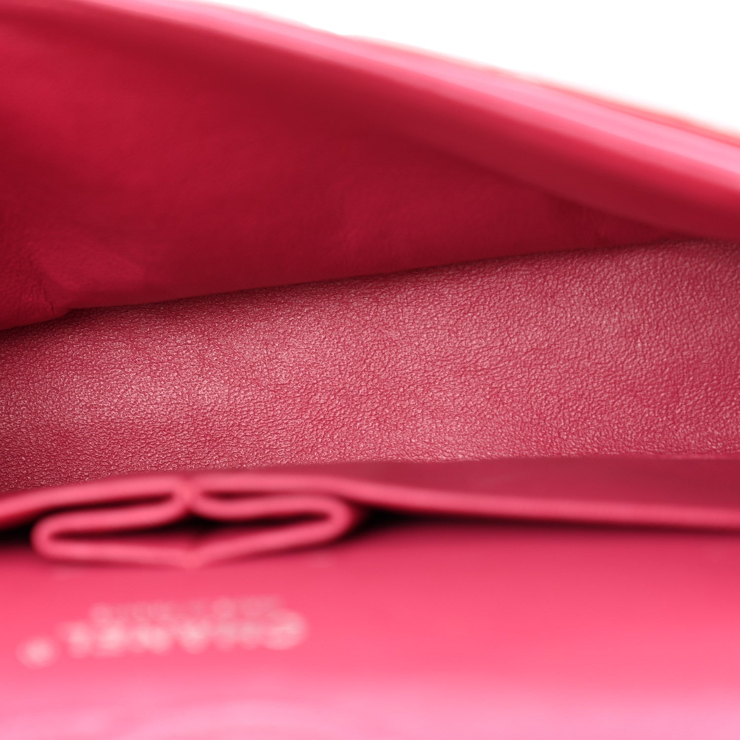 Patent Quilted Medium Double Flap Pink