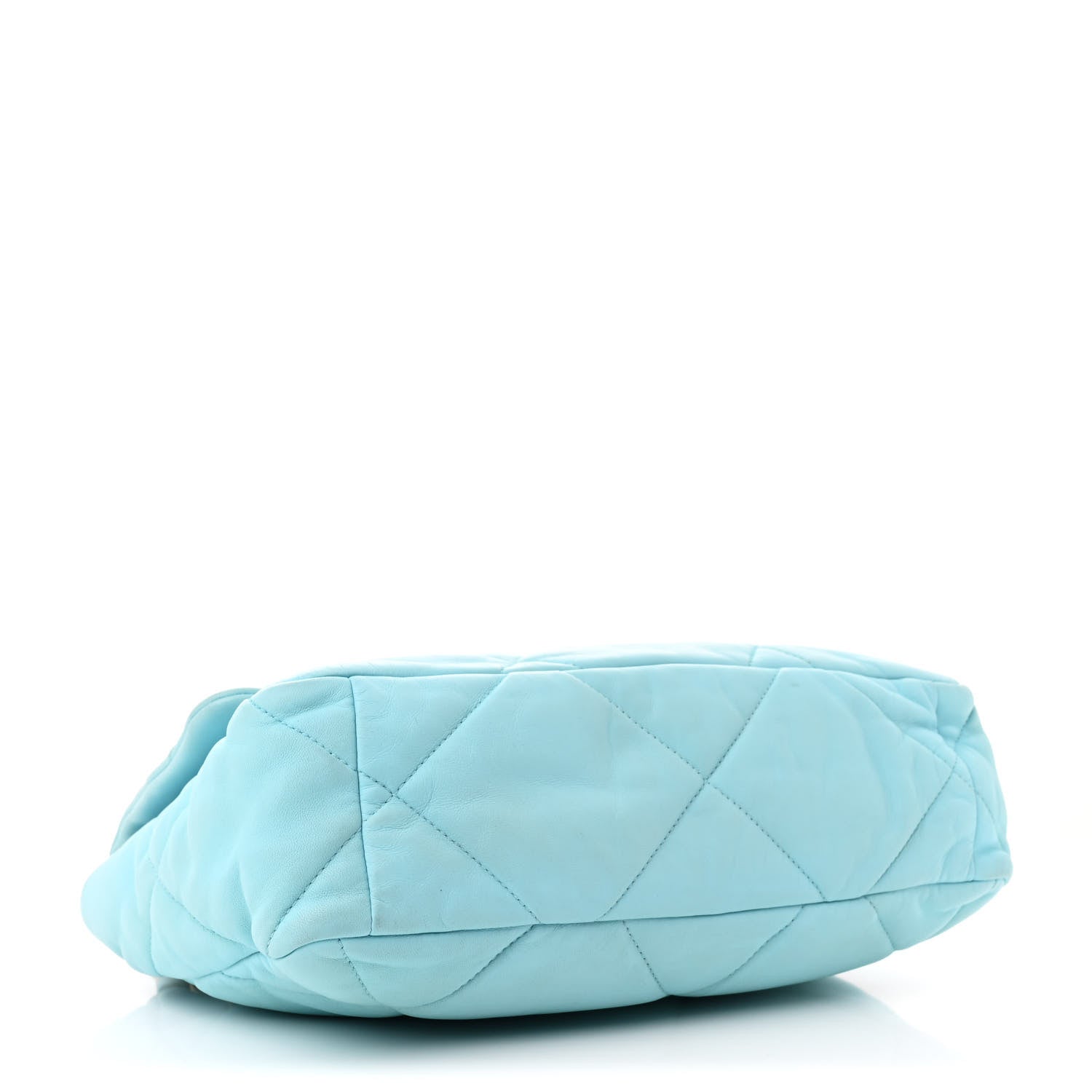 Lambskin Quilted Large Chanel 19 Flap Light Blue