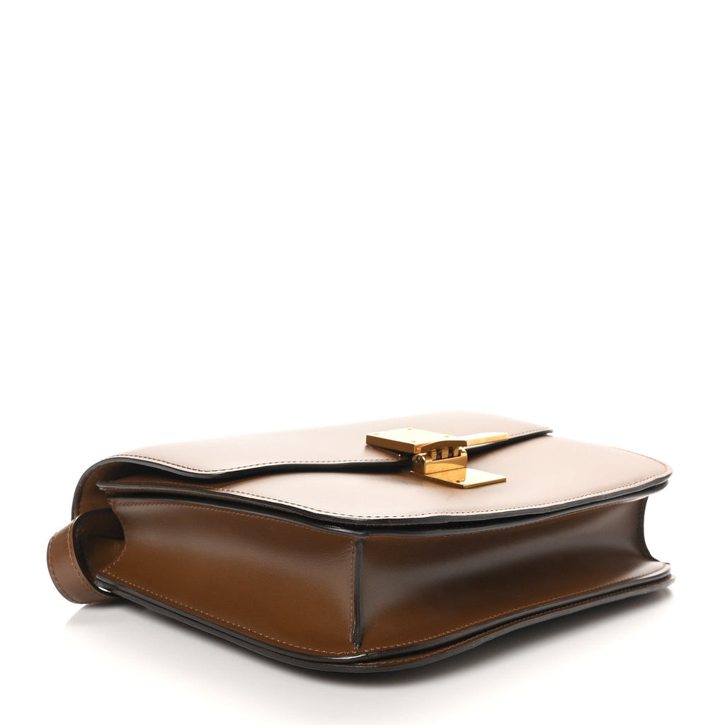 Box Calfskin Medium Classic Box Flap Bag Taupe