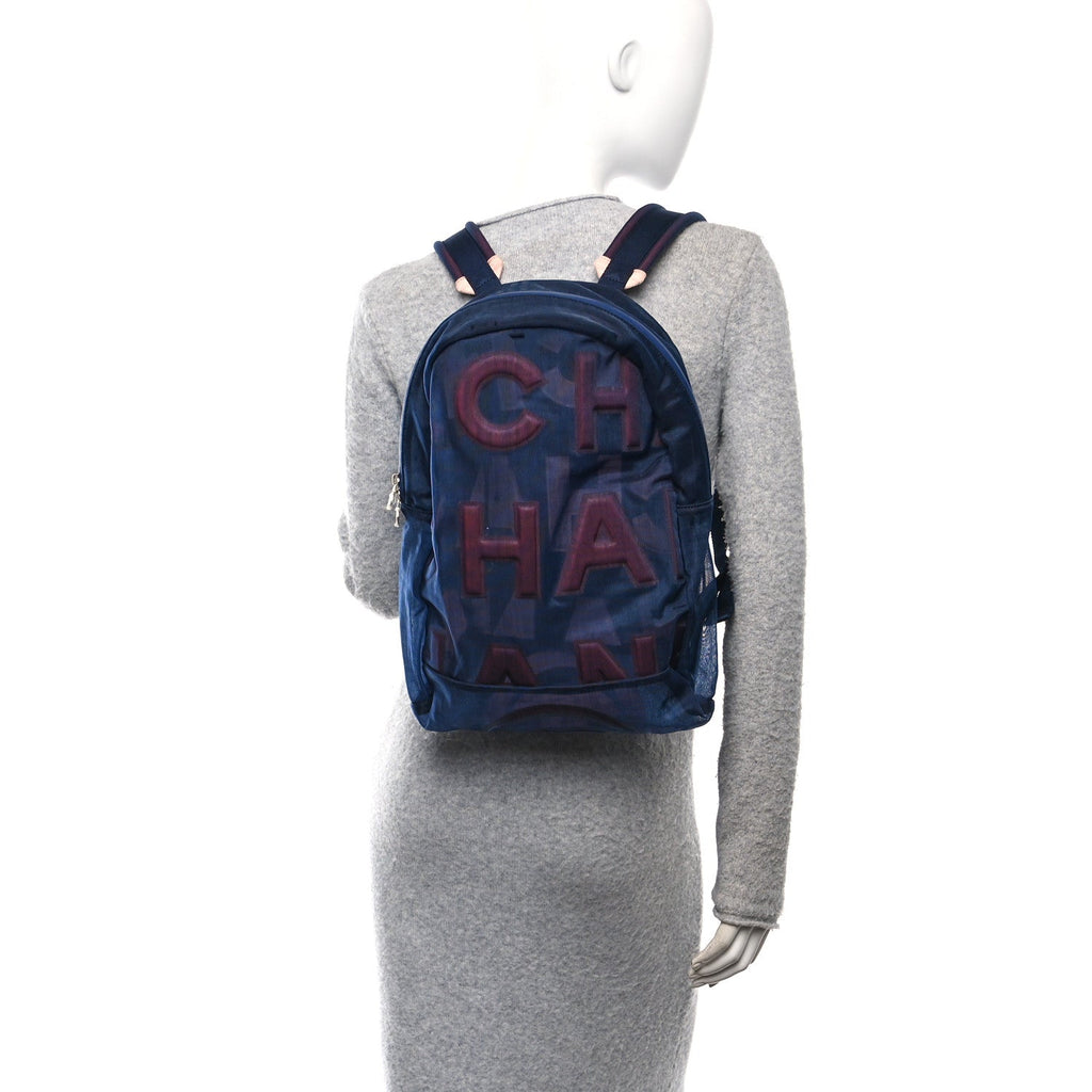 Mesh Small Doudoune Backpack Pink Blue