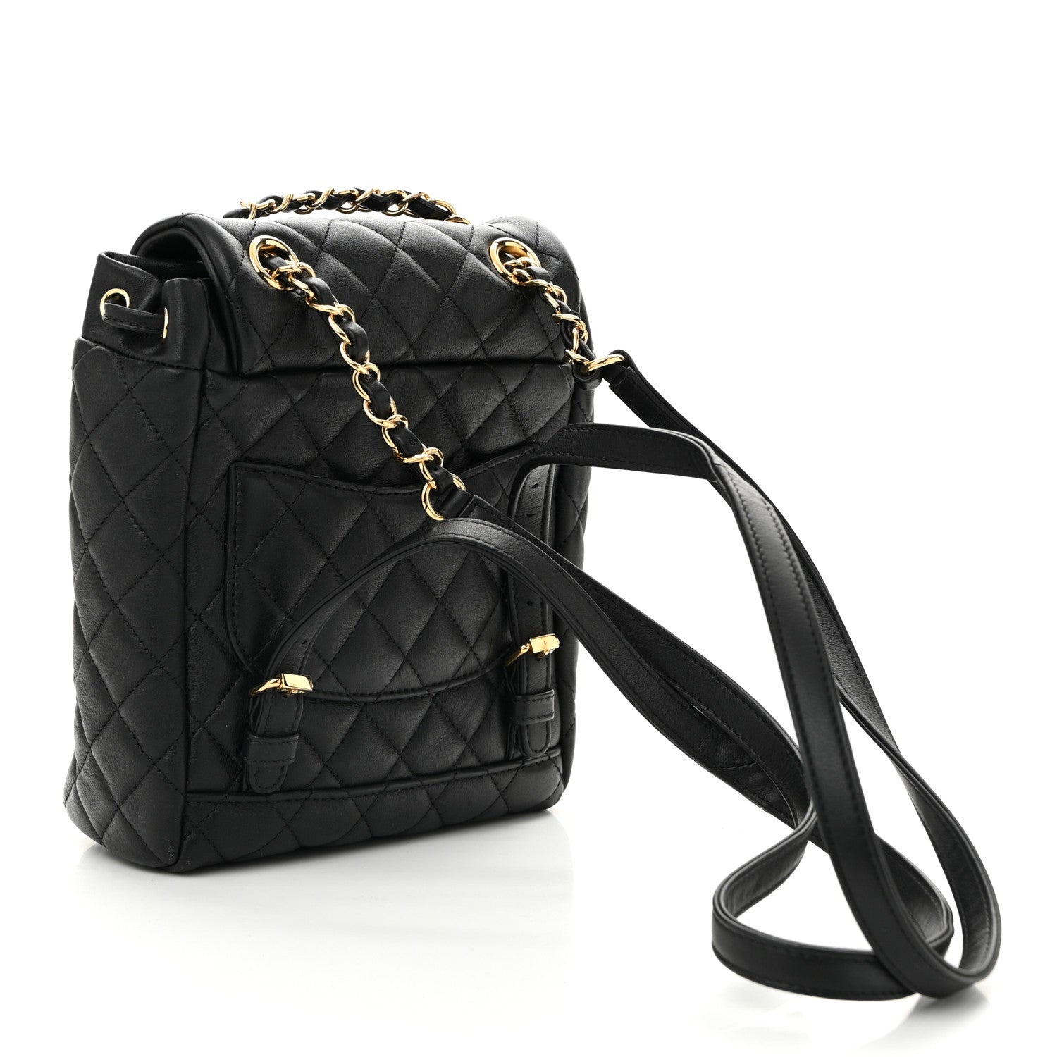 Calfskin Quilted Mini Urban Spirit Backpack Black