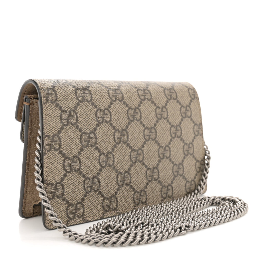 GG Supreme Monogram Super Mini Dionysus Shoulder Bag Taupe