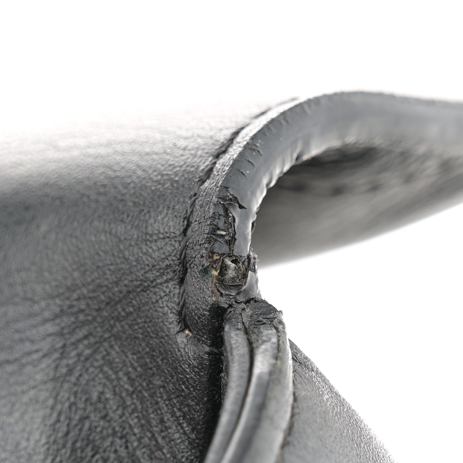Calfskin Stitched Ring My Bag Flap Crossbody Bag Black