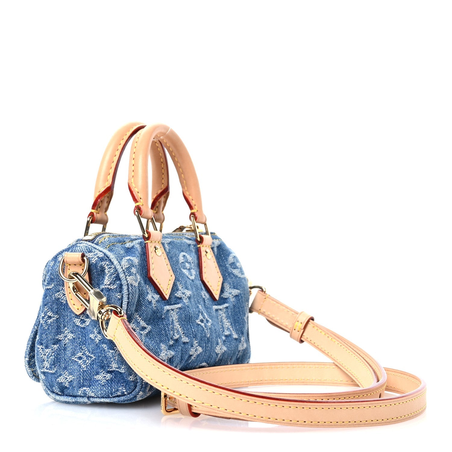 Monogram Denim Nano Speedy  Blue