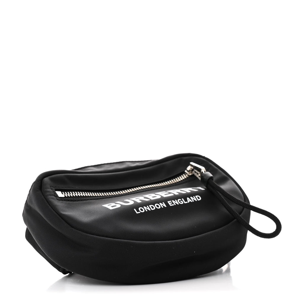 Econyl Logo Print Small Cannon Bum Bag Black