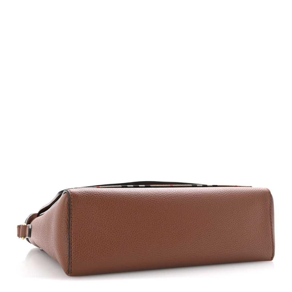 Calfskin Vintage Check Note Crossbody Bag Tan