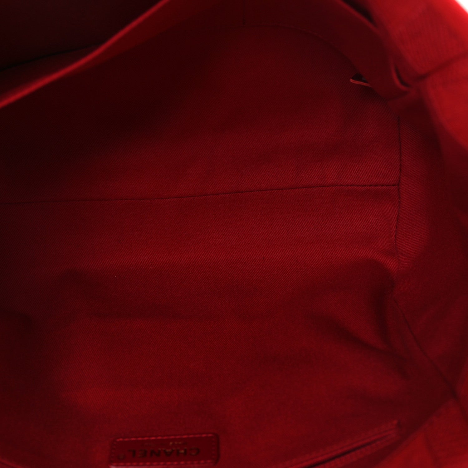 Mixed Fibers Striped Small Deauville Tote Red