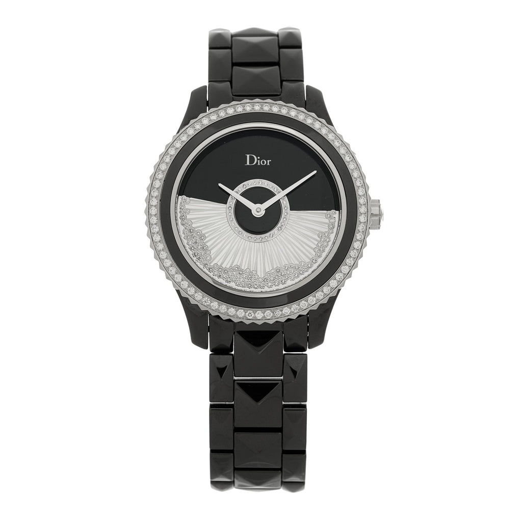 Stainless Steel Ceramic Diamond Bezel Mother of Pearl 36mm Dior VIII Grand Bal Drape Automatic Watch