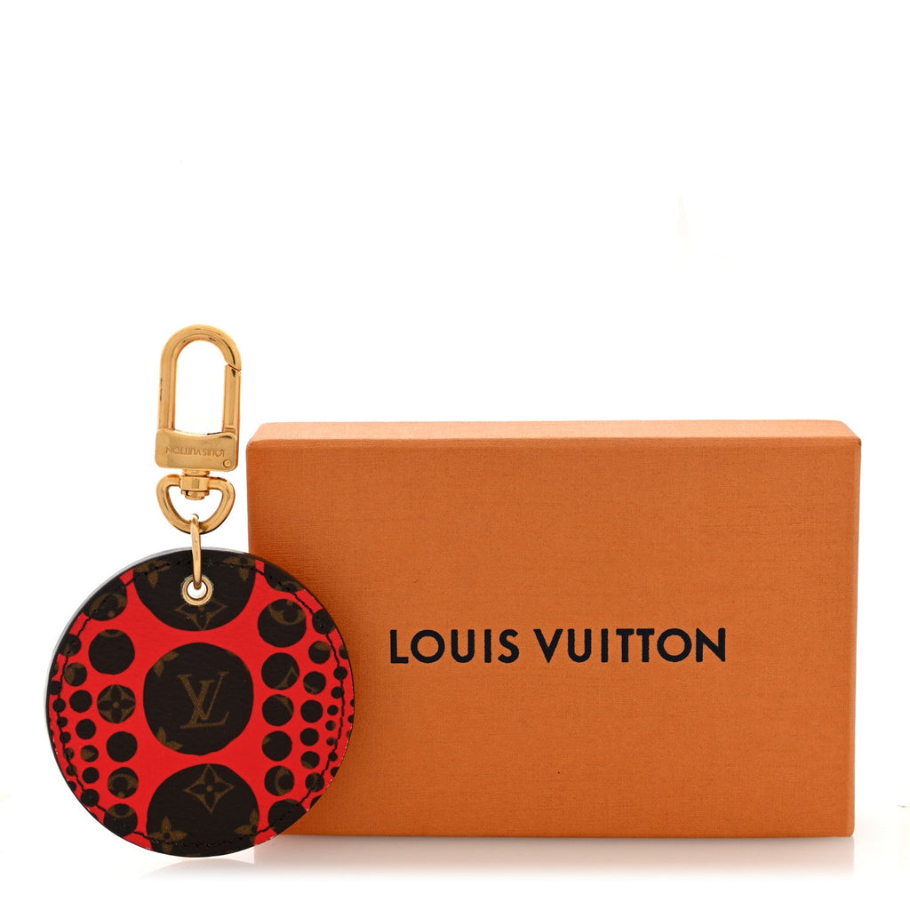 Monogram Kusama Pumpkin Dots Key Holder Red
