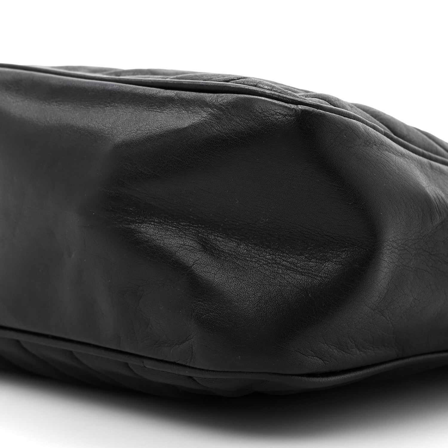 Lambskin Surpique Chevron Small Tote Black