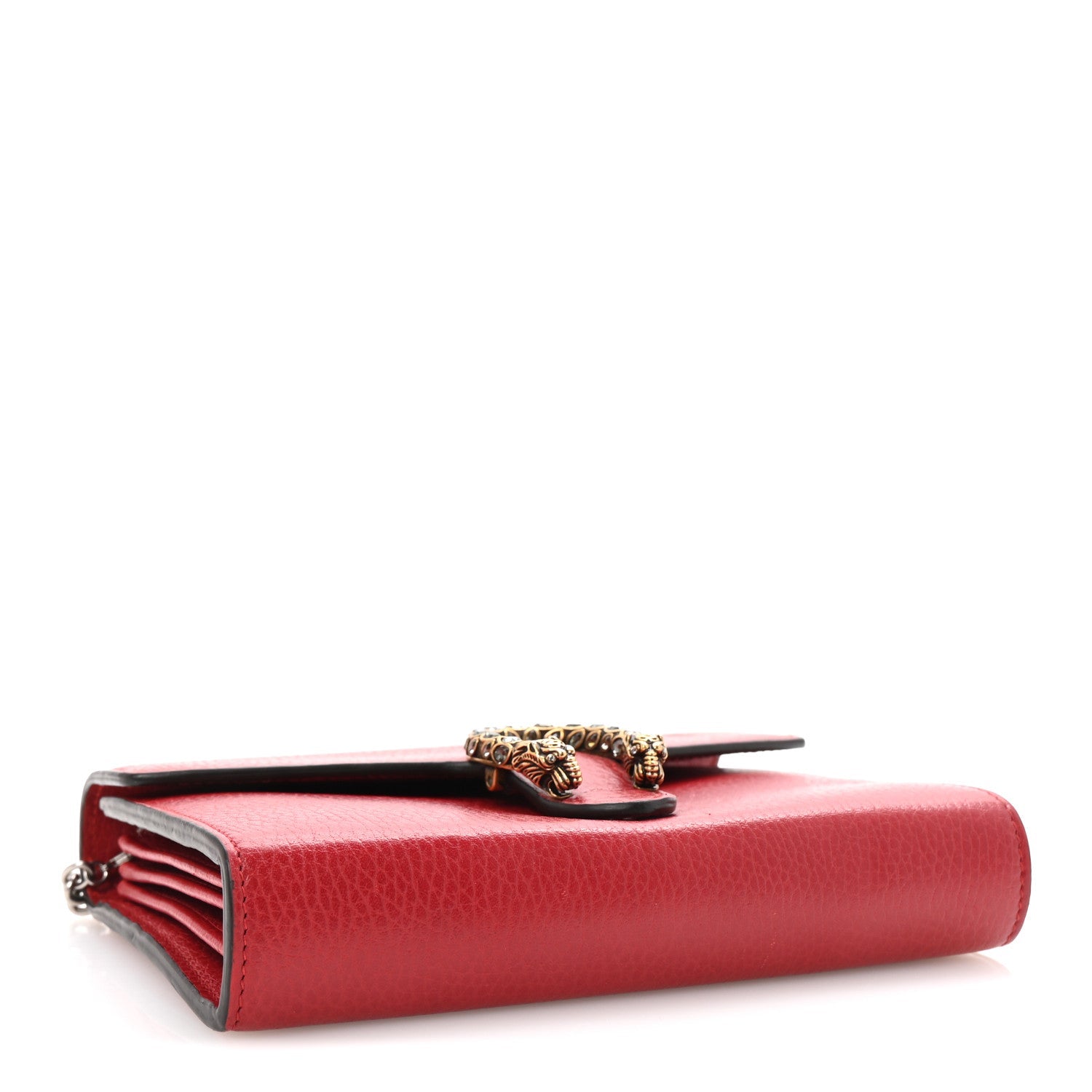Calfskin Mini Dionysus Chain Wallet Hibiscus Red