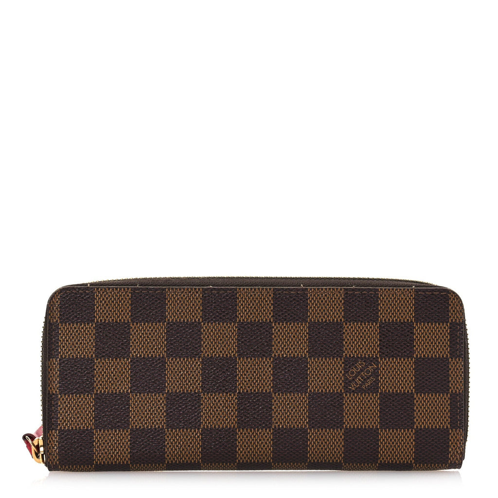 Damier Ebene Clemence Wallet Cherry