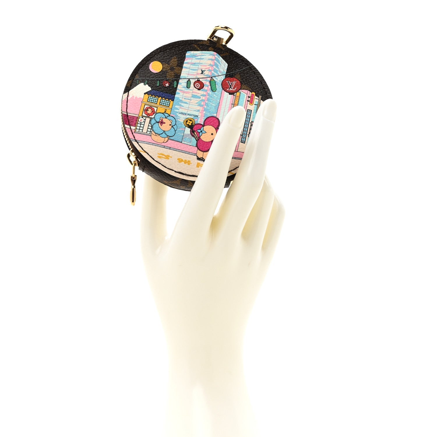 Monogram 2022 Christmas Animation Tokyo Round Coin Purse Blue