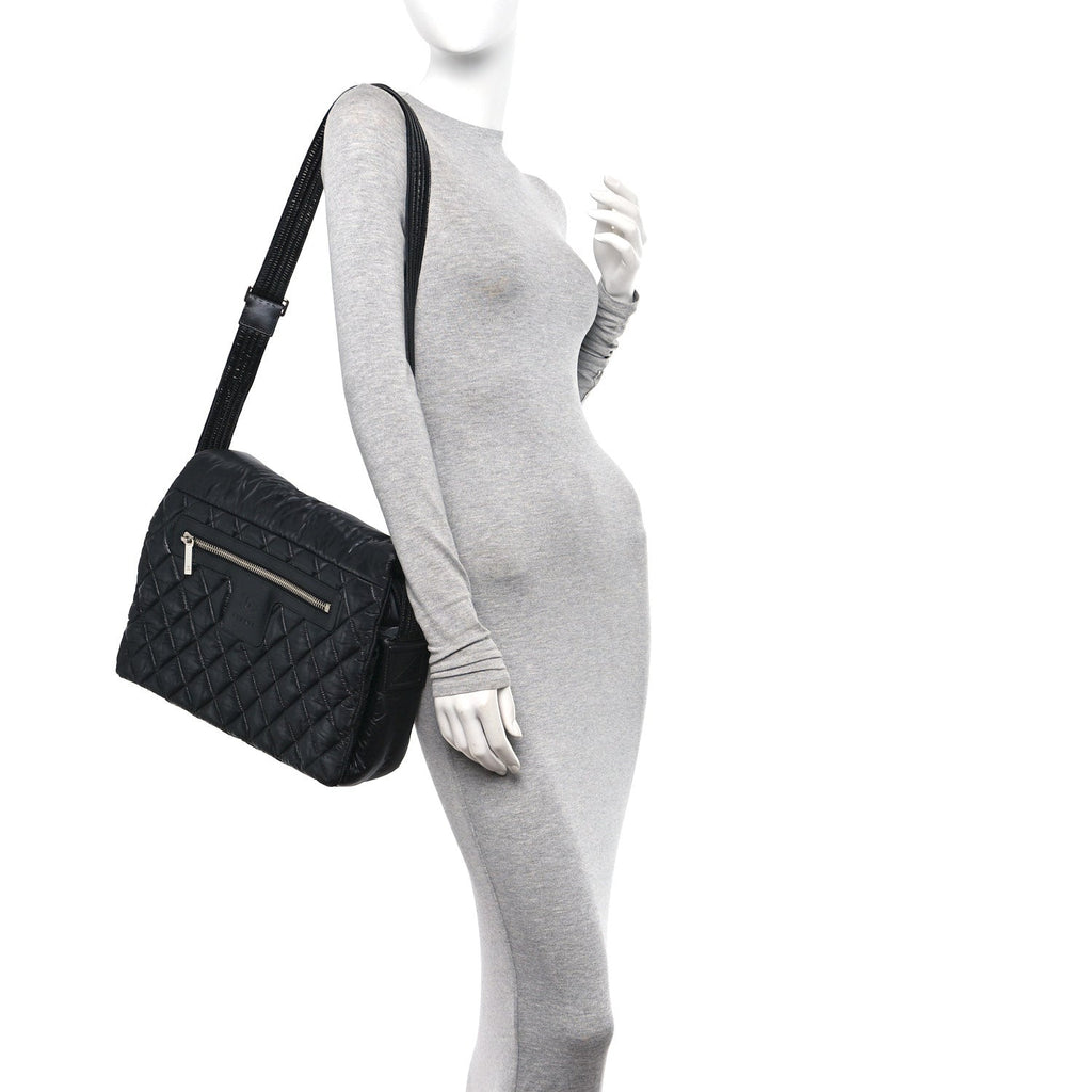 Nylon Coco Cocoon Messenger Bag Black