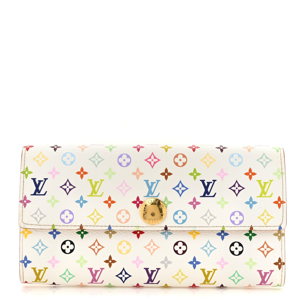 Monogram Multicolor Sarah Wallet White Citron