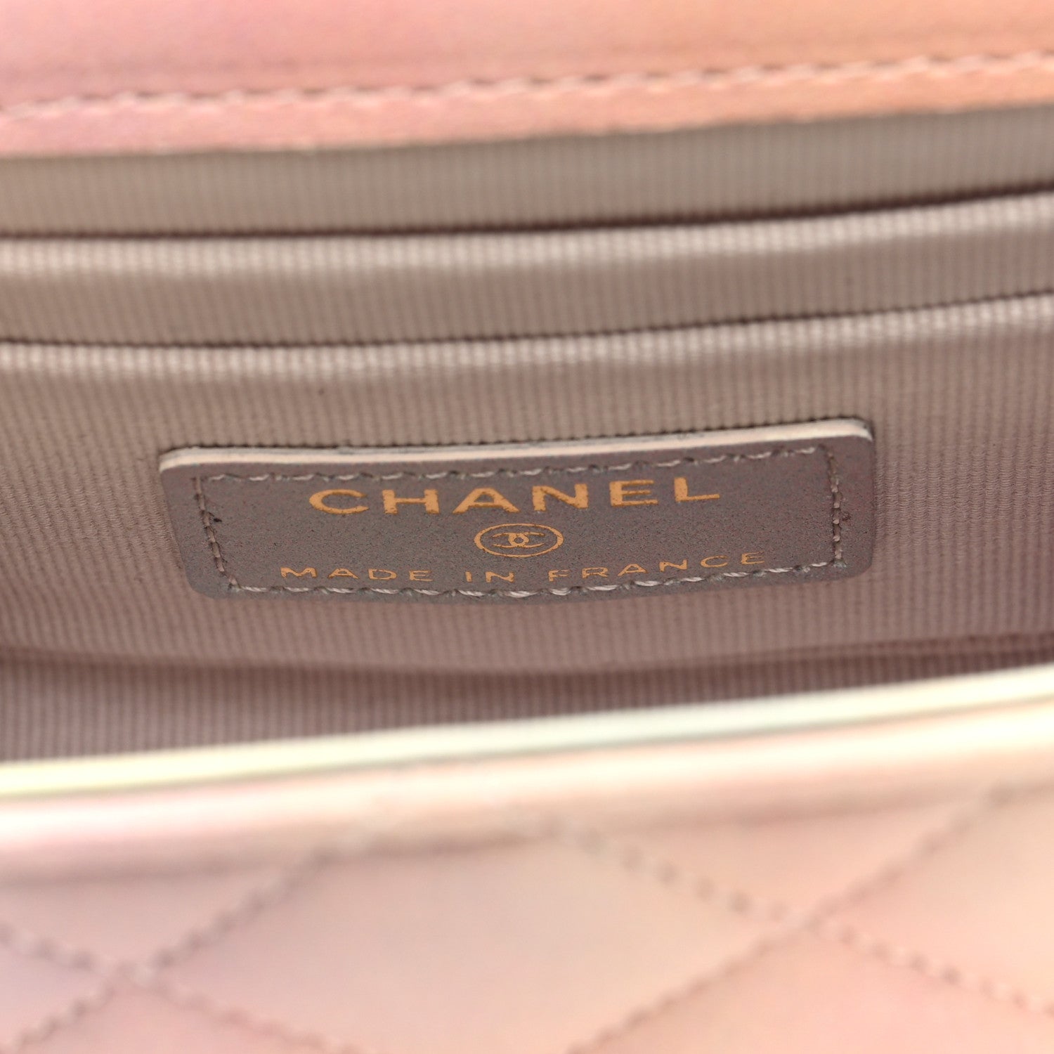 Lambskin Quilted Ombre Top Handle Flap Clutch With Chain Pink