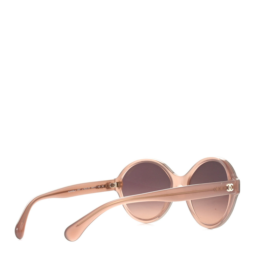 Acetate Mirrored Round Sunglasses 5387 Brown