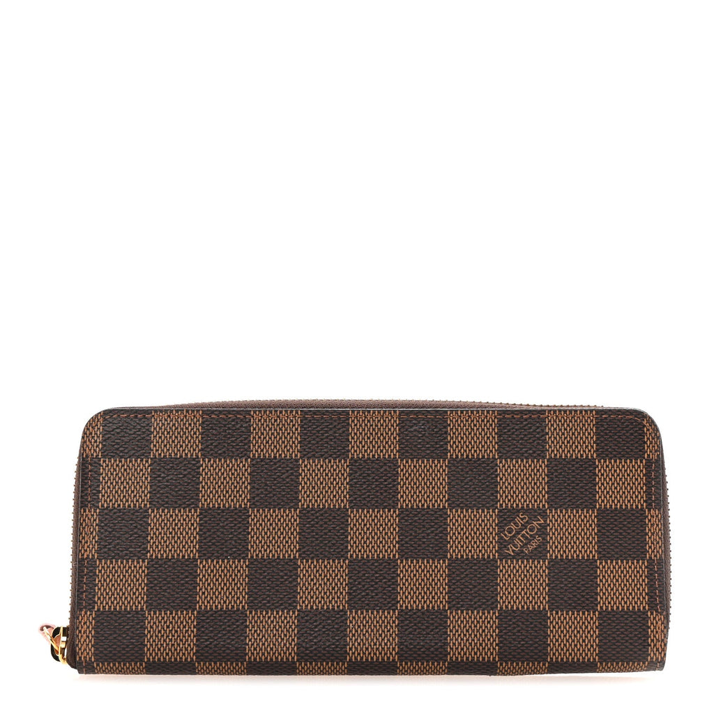 Damier Ebene Clemence Wallet Rose Ballerine