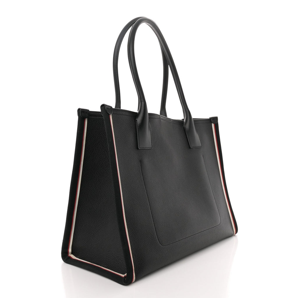 Grained Calfskin Large Nastroloubi Tote Black