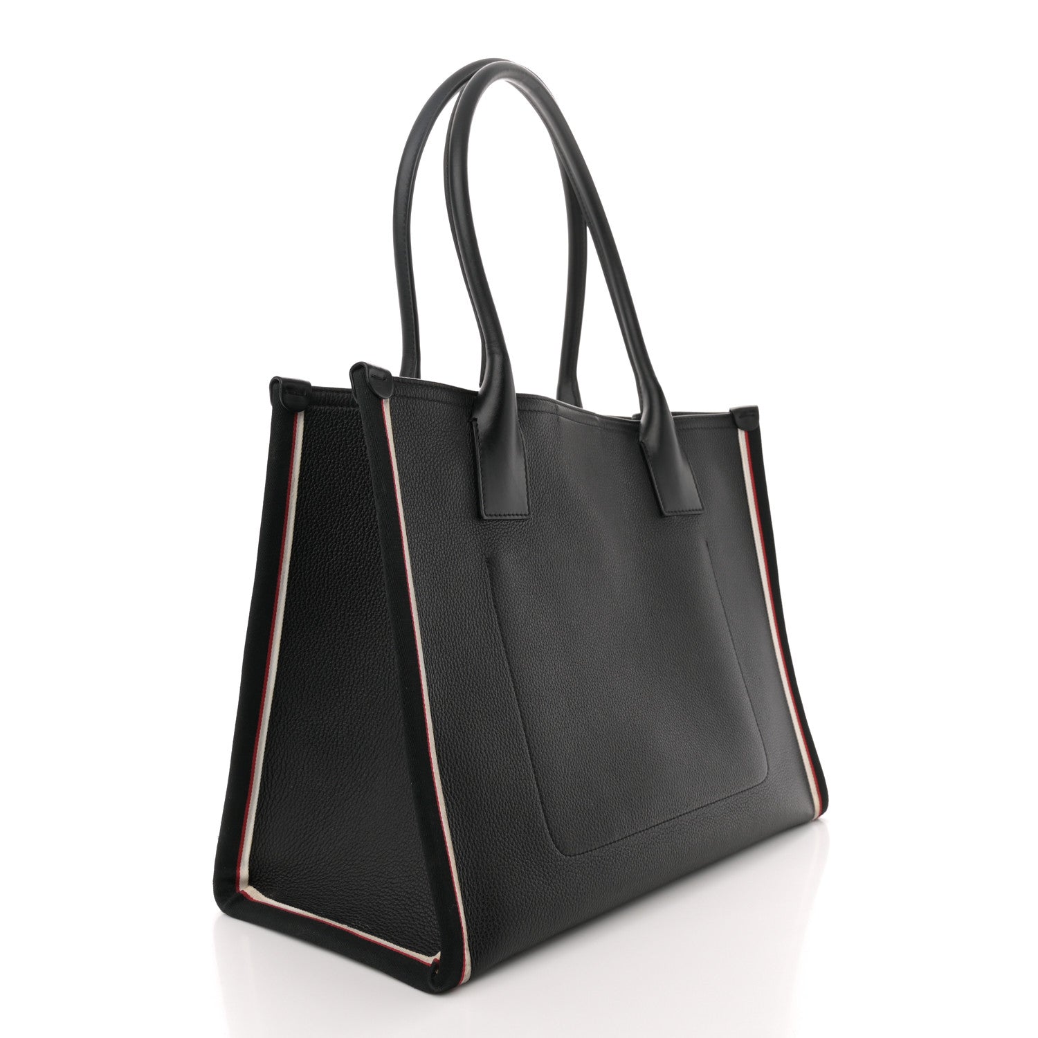 Grained Calfskin Large Nastroloubi Tote Black