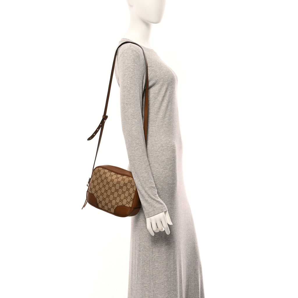 Monogram Mini Bree Messenger Bag Beige Tabacco