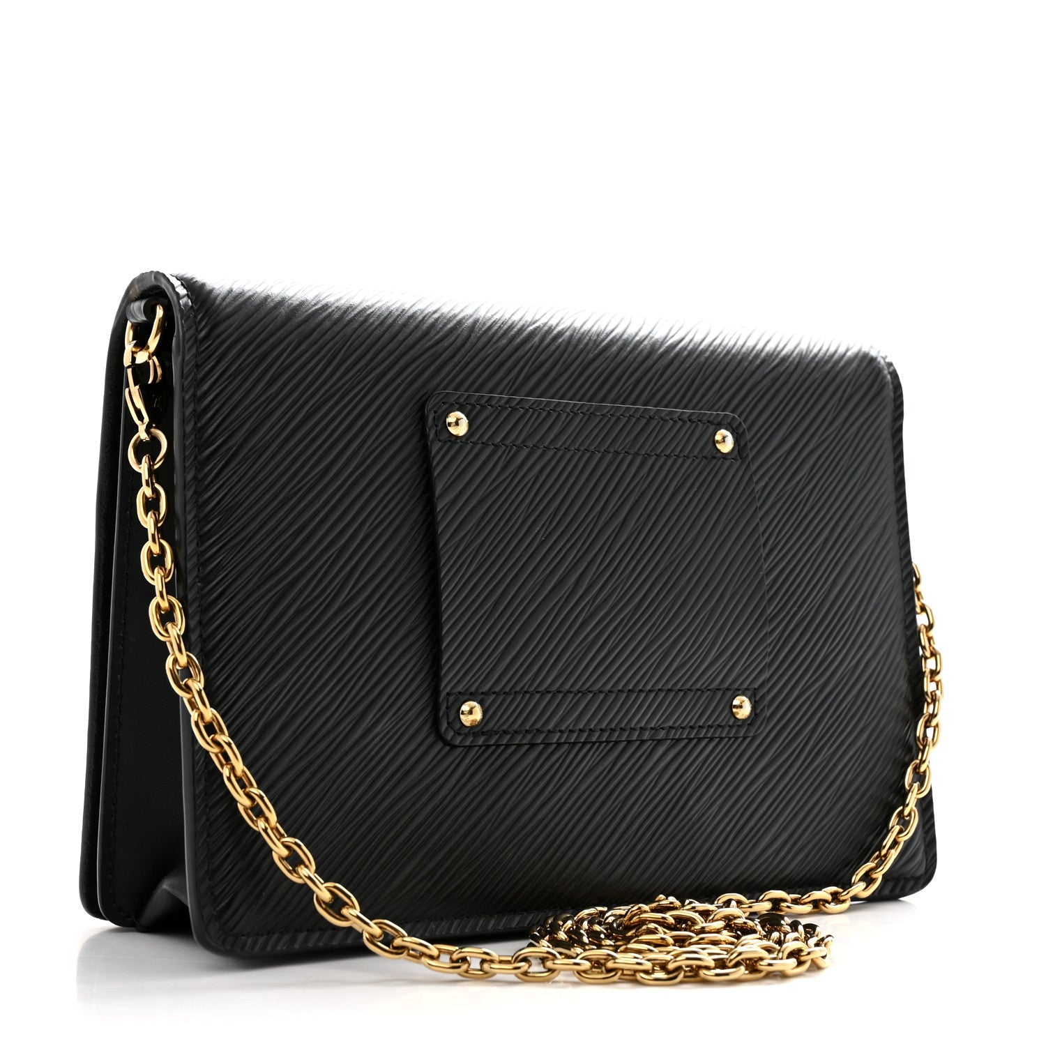 Epi Twist Belt Chain Wallet Black