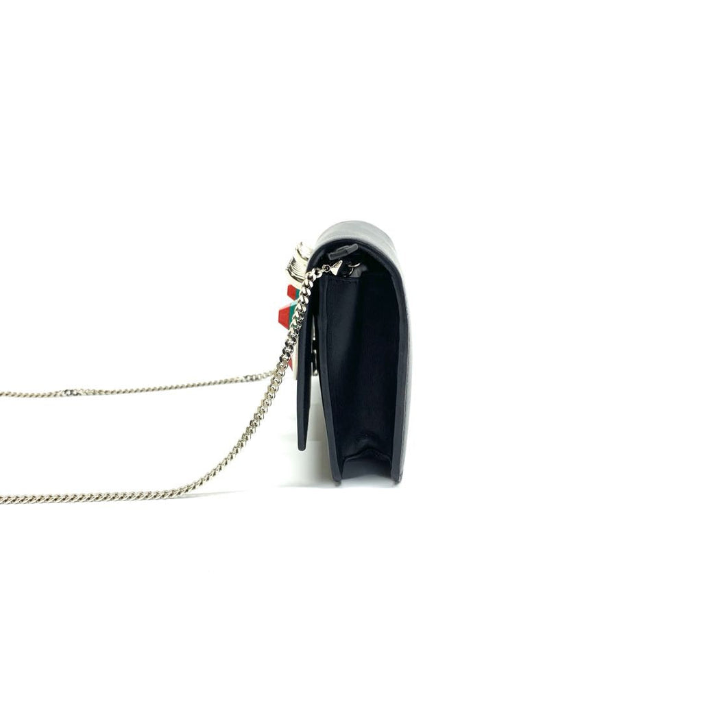 Fendi Hypnoteyes Leather Shoulder Bag