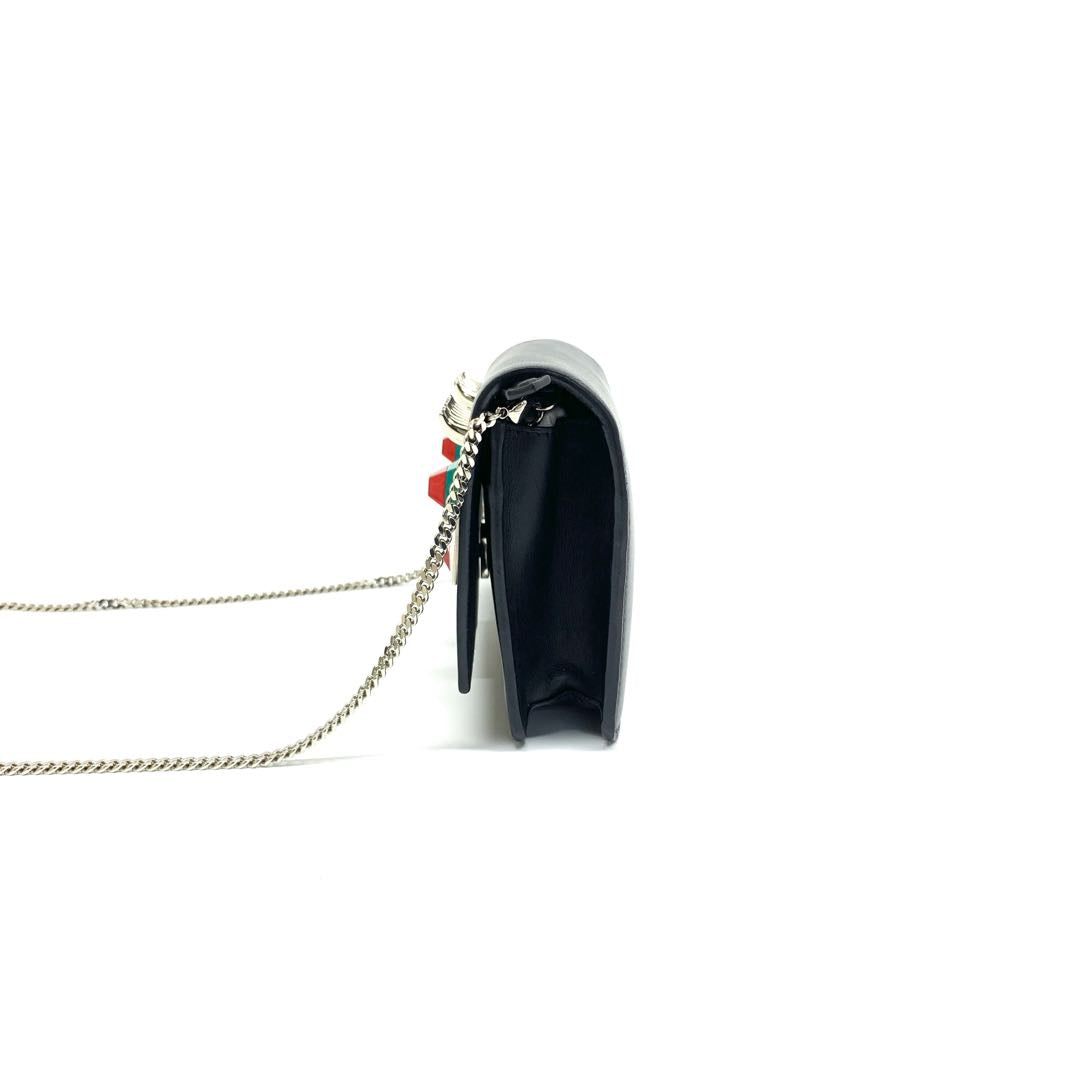 Fendi Hypnoteyes Leather Shoulder Bag