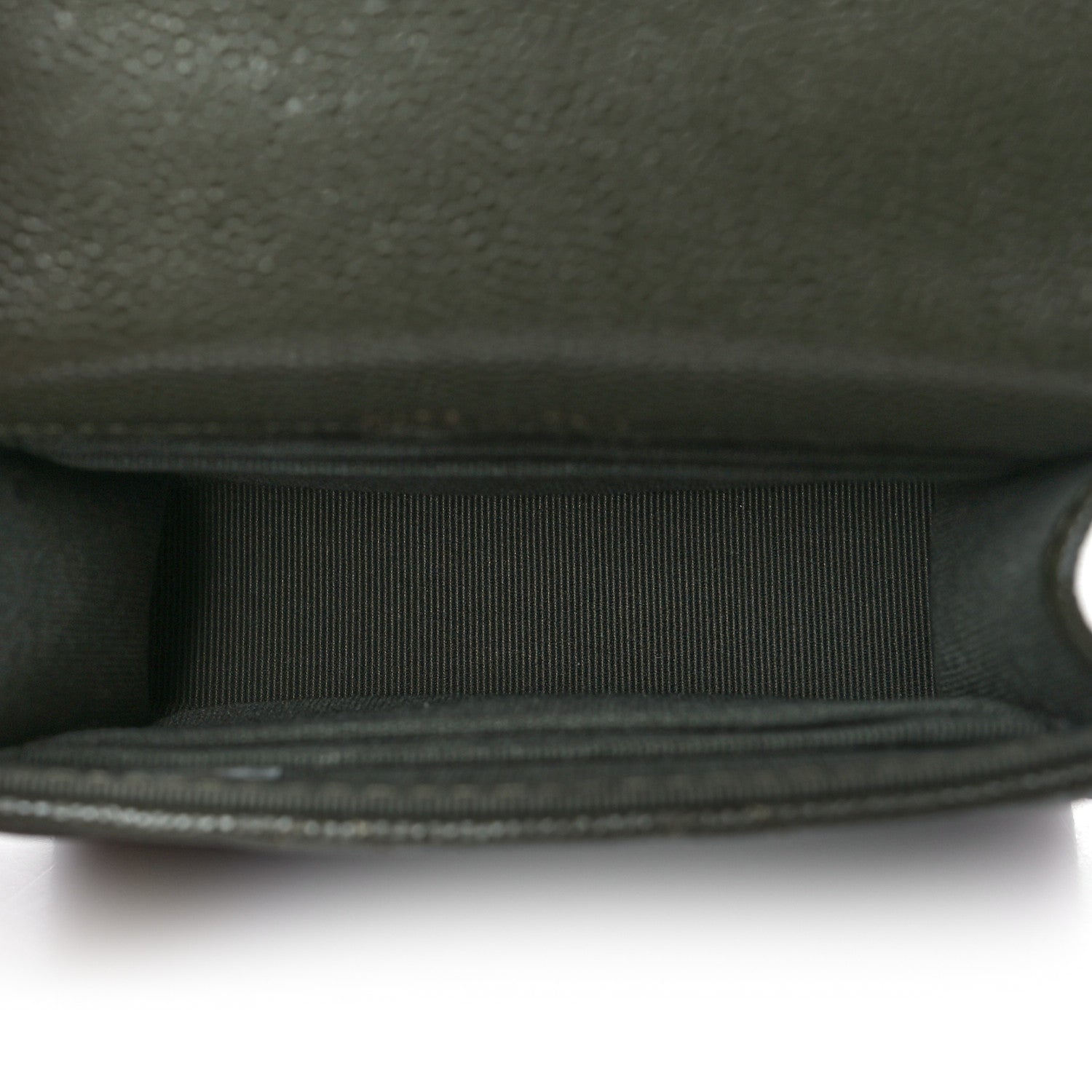 Caviar Quilted Coco First Clutch With Chain Khaki