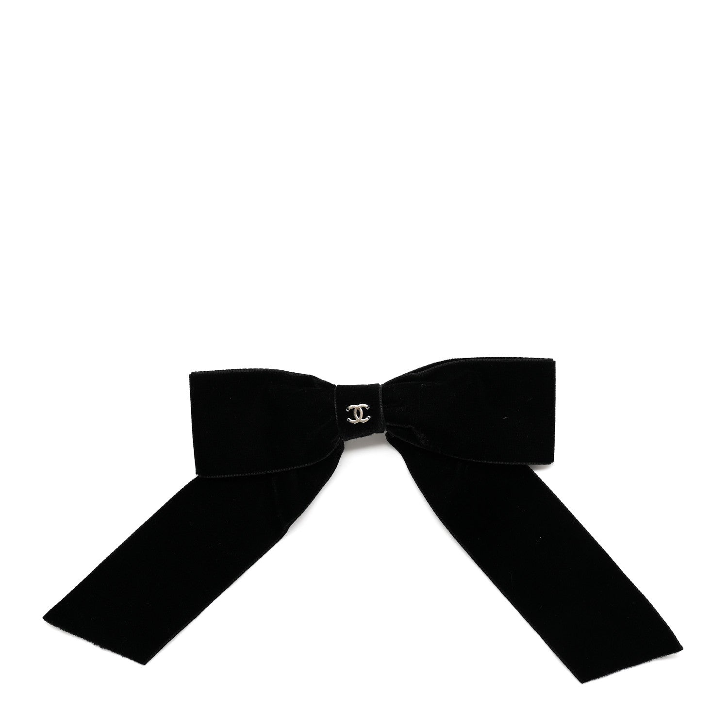 Velvet Bow CC Hair Clip Black