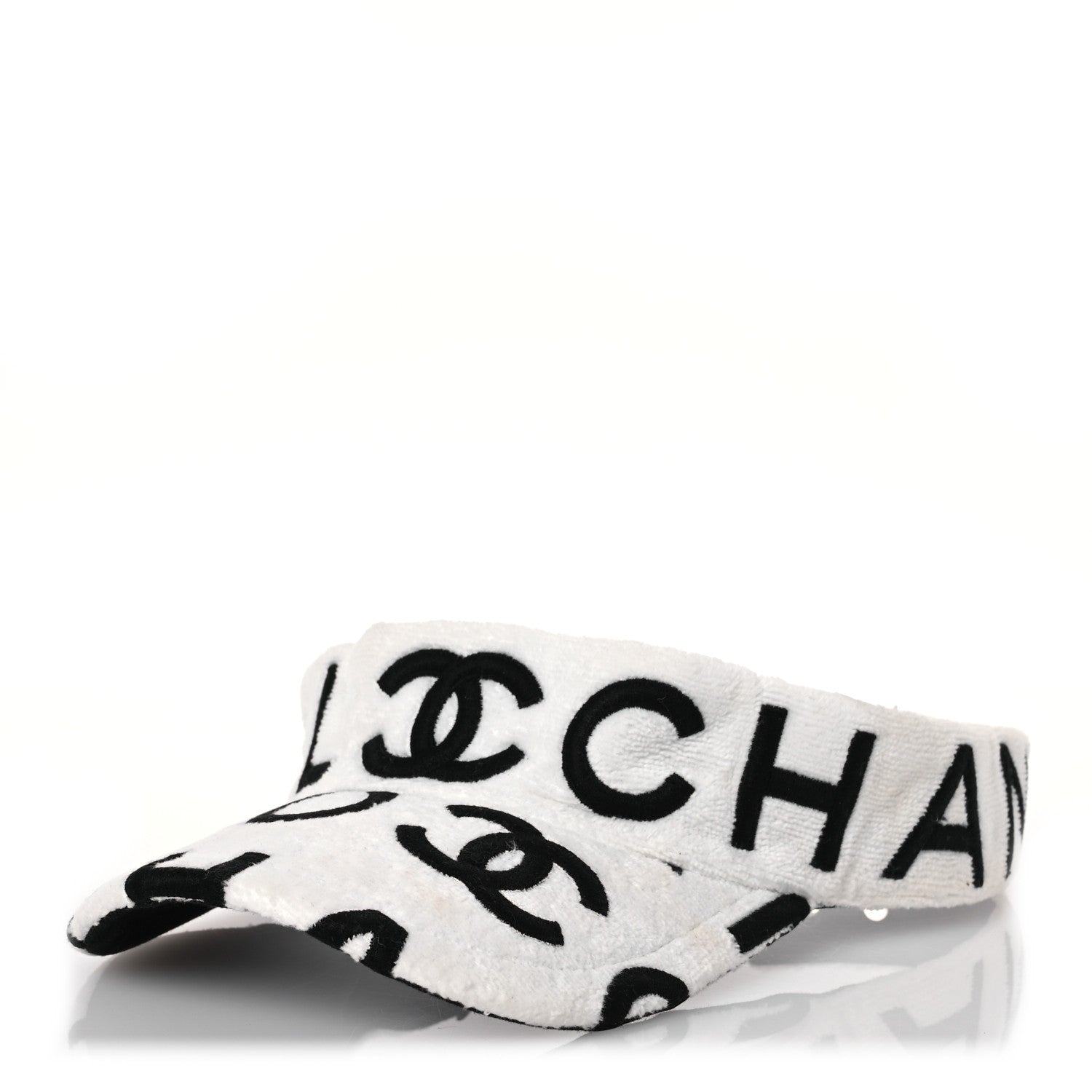 Terry Cotton Logo CC Visor Ecru White
