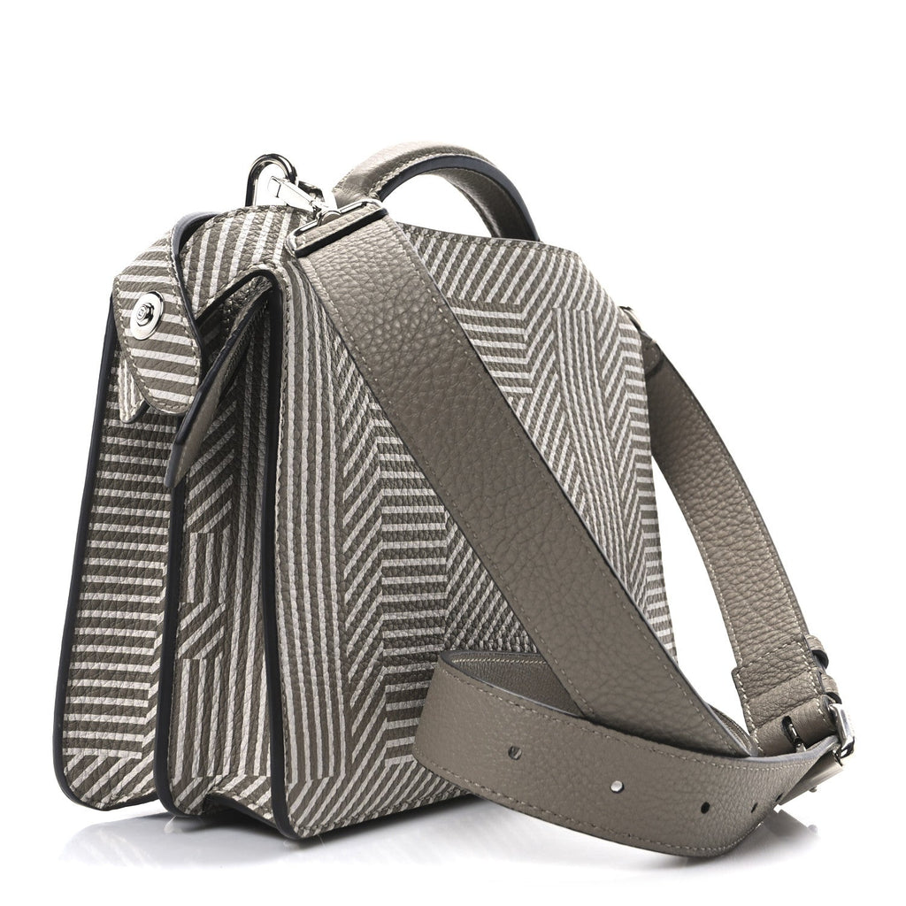 Cuoio Romano Striped Macro FF Bicolor Mini Peekaboo I SEE U Satchel Ghianda